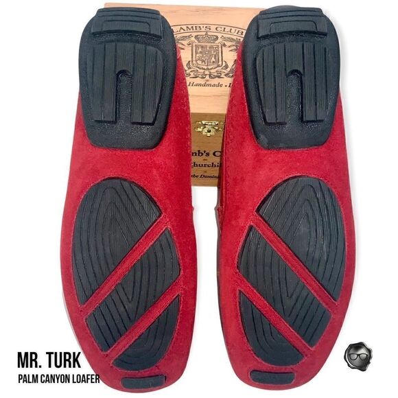 MR TURK PALM CANYON LOAFERS IN RED SUEDE MEN’S SIZE 9 LEATHER DRIVING MOCCASINS - Picture 6 of 12